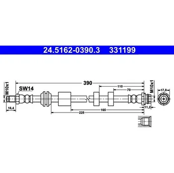Brzdová hadice Brzdová hadice ATE 24.5162-0390.3