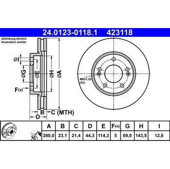 Brzdový kotouč Brzdový kotouč ATE 24.0123-0118.1