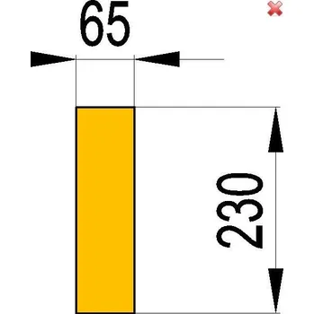 Krbová kamna HAAS+SOHN Cihla č. 180 - šamot 30 x 65 x 230 (sada 2 kusy)