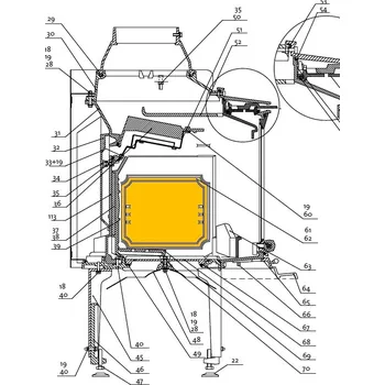 Krbová kamna JOTUL - boční vnitřní díl I 80 MAXI CB, I 500 levý; ND 154655