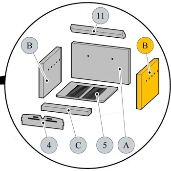 Krbová kamna HAAS+SOHN Cihla 30x233x330 mm PRAVÁ; ND 0431915005504