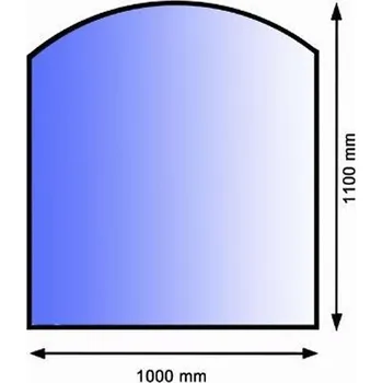LIENBACHER 21.02.887.2 - sklo pod kamna - 100 x 110 cm