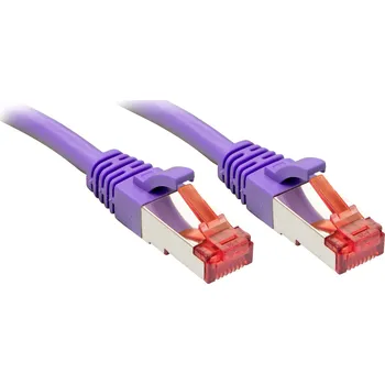 Datový kabel LINDY 47826 RJ45 síťové kabely, propojovací kabely CAT 6 S/FTP 5.00 m fialová 1 ks