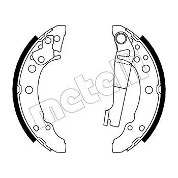 Brzdový systém Sada brzdových čelistí METELLI 53-0465