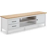 TV stolek Marckeric Miranda bílý (Stolek z masivu)