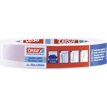 Izolační páska tesa DOUBLE-SIDED 04836-00001-00 oboustranná lepicí páska tesa® Professional červená / bílá (d x š) 25 m x 25 mm 1 ks