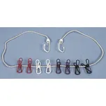 Pružná šňůra na prádlo s 8kolíčky, 115-250cm