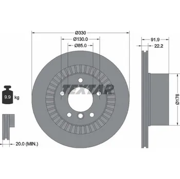 Brzdový kotouč Brzdový kotouč TEXTAR 92261903