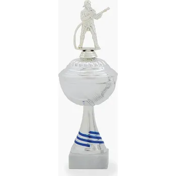 Cinkili Trofej C22002 stříbrná/modrá Označení: C, Výška: 29 cm, Průměr: 90 mm