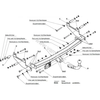 Tažné zařízení Tažné zařízení Renault Clio III 5D (2005 - 2012 (III)) (5312)
