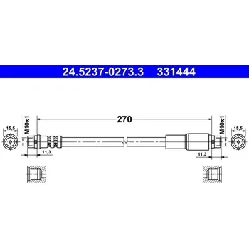 Brzdový systém Brzdová hadice ATE 24.5237-0273.3