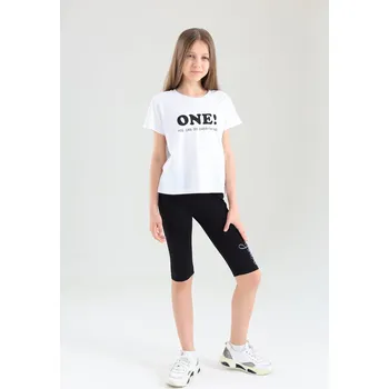 Dívčí legíny Dívčí 3/4 legíny - WINKIKI WTG 01803, černá/ 020 Barva: Černá, Velikost: 146