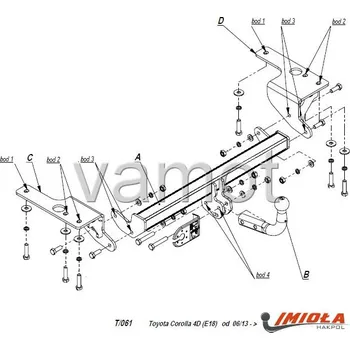 Tažné zařízení Tažné zařízení Toyota Corolla 4D (2013 a novější (E18)) (5866)