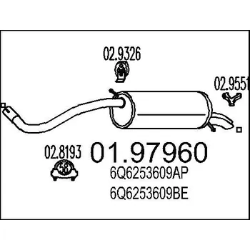 Auto-moto Zadní tlumič výfuku MTS 01.97960