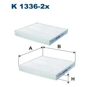 Ventilátor topení a klimatizace Filtr, vzduch v interiéru FILTRON K 1336-2x