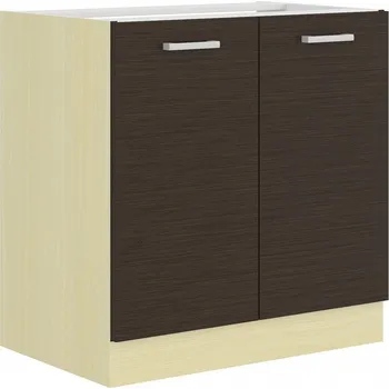 Kuchyňská skříňka Nábytek PEGAS s.r.o. Kuchyňská dolní skříňka CHRISTIO 80ZL-2F-BB, Dub ferrara/Legno tmavé