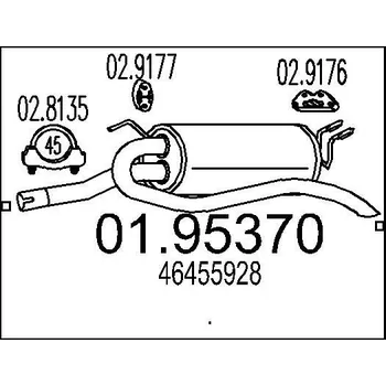 Auto-moto Zadní tlumič výfuku MTS 01.95370