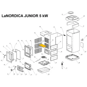 Krbová kamna NORDICA Deflektor spalin, pro kamna JUNIOR a SUPER JUNIOR