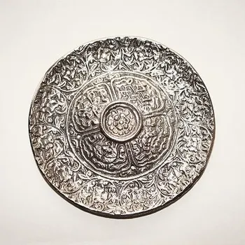 Vonná tyčinka Stojánek na vonné tyčinky a františky, kov, stříbrná patina