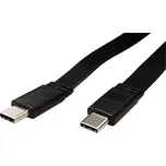 Value USB4 40Gbps kabel USB C(M) - USB C(M), PD 100W, 0,5m, plochý, černý (11.99.9080) - 11.99.9085