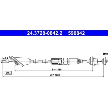 Spojka Tažné lanko, ovládání spojky ATE 24.3728-0842.2