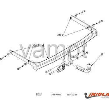 Tažné zařízení Tažné zařízení Ford Fiesta 3/5dv. (2002 - 2008) (2007)