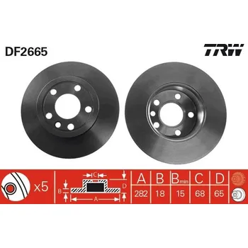 Brzdový kotouč Brzdový kotouč TRW DF2665