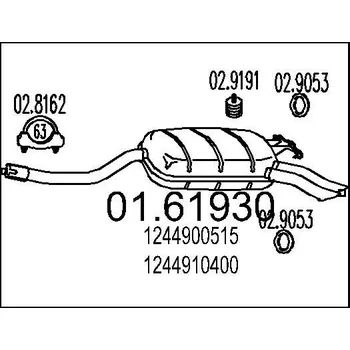 Auto-moto Zadní tlumič výfuku MTS 01.61930