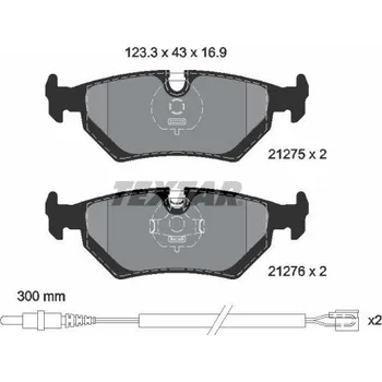 Brzdová destička Sada brzdových destiček, kotoučová brzda TEXTAR 2127501
