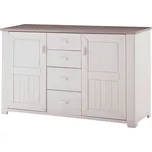 Komoda Malmo bílá/lava (Komoda z masivu - borovice)