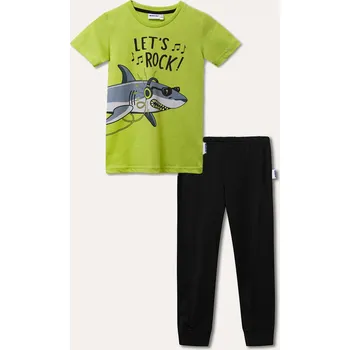 Chlapecké pyžamo Chlapecké pyžamo - Winkiki WKB 01754, zelinkavá/ černá/ 132 Barva: Zelená, Velikost: 110