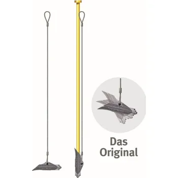 Vodácké vybavení Zarážecí zemní kotva Duckbill, ocelové nerezové lano