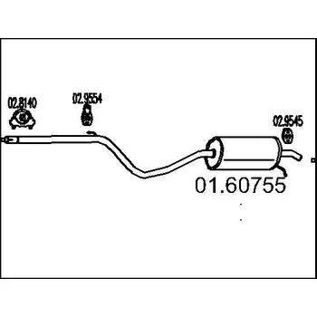 Auto-moto Zadní tlumič výfuku MTS 01.60755