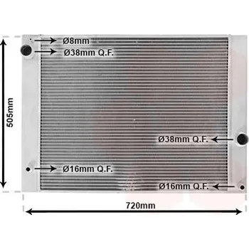 Motor automobilu Chladič, chlazení motoru VAN WEZEL 06002338