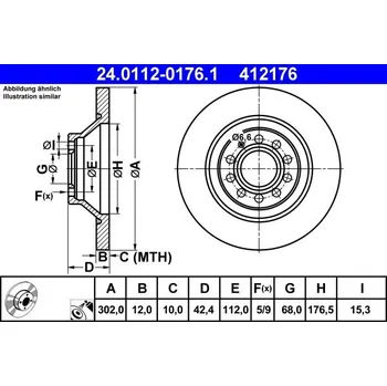Brzdový kotouč Brzdový kotouč ATE 24.0112-0176.1