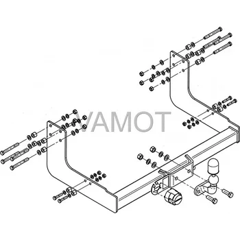 Tažné zařízení Tažné zařízení VW LT 28-35, skříň, (3,05), se stupínkem (1995 - 2006) (4083)