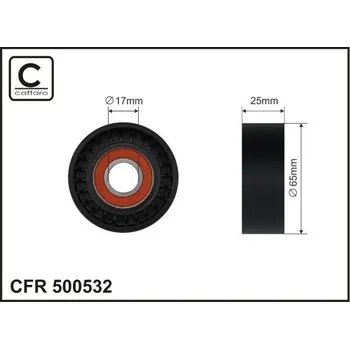 Napínací kladka, žebrovaný klínový řemen CAFFARO 500532