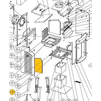 Krbová kamna JOTUL Boční vnitřní díl F 350/I 350 levý (vermikulit, nový typ) - náhradní pravý šamot pro kamna Jotul F 350 nebo krbovou vložku I 350