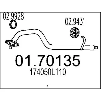 Výfuková trubka Výfuková trubka MTS 01.70135