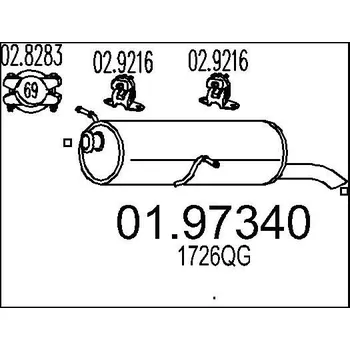 Auto-moto Zadní tlumič výfuku MTS 01.97340