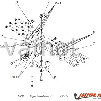 Tažné zařízení Tažné zařízení Toyota Landcruiser J200 (2008 a novější (J200)) (5876)