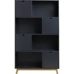 Knihovna Marckeric Gaudi antracit (Knihovna z masivu - borovice)