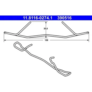 Brzdový třmen Pružina, brzdový třmen ATE 11.8116-0274.1