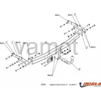 Tažné zařízení Tažné zařízení Renault Grand Scenic (2009 - 2016) (5355)