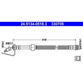 Brzdová hadice Brzdová hadice ATE 24.5134-0518.3