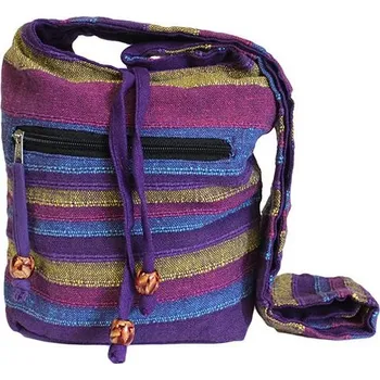 turistický batoh AWM, Ltd, S3 8AL Etno taška Nepál - Divoké květy fialové