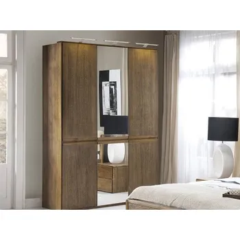 Šatní skříň Dubová skříň ATLANTA 03 dub pálený DÁREK ZDARMA Barevné provedení: Dub pálený