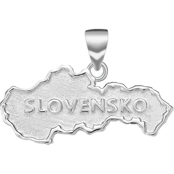 Přívěsek Olivie Stříbrná mapa SLOVENSKO 6097 Ag 925; ≤2,7 g.
