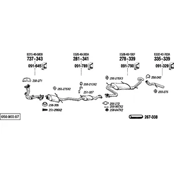 Zadní díl výfuku zadní tlumič výfuku Bosal 278-339