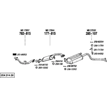 Tlumič výfuku zadní tlumič výfuku Bosal 285-107